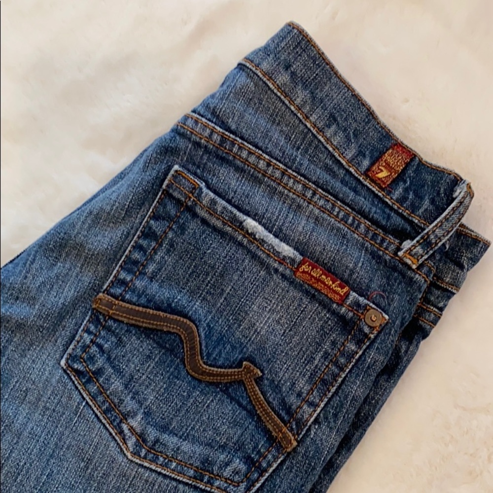 Leather embellished 7 For all Mankind - Size 26